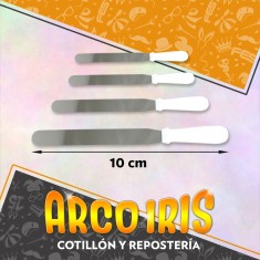 Espatula Acero N.10 - Mango Blanco Hoja De Acero 10 Cm Cooper