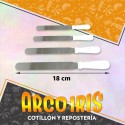 Espatula Acero N.18 - Mango Blanco Hoja De Acero 18 Cm Cooper
