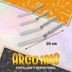 Espatula Doblada Ancha Acero N.20 - Mango Blanco Hoja Acero 5 X 20 Cm Cooper