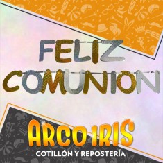 Guirnalda Holografica Gigante Feliz Comunion Xu