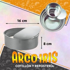 Tortera Desmontable Boda Aluminio - 16 Cm - 8 Cm De Alto Cooper