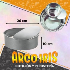 Tortera Desmontable Boda Aluminio - 26 Cm - 10 Cm De Alto Cooper