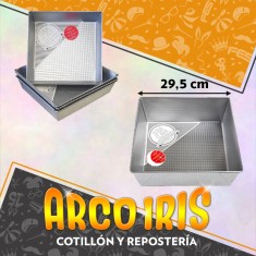 Tortera Cuadrada Alta N. 3- 29.5 Cm - Torta Dona Clara