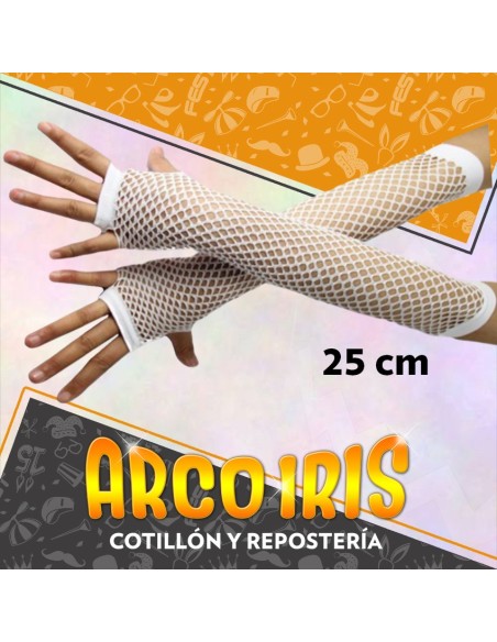 Guantes Red Largos Blanco 25 Cm +3-5% Promo Por Cantidad Party Store