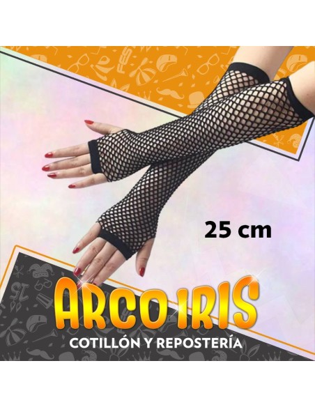 Guantes Red Largos Negro 25 Cm +3-5% Promo Por Cantidad Party Store
