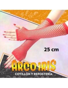 Guantes Red Largos Rojo 25 Cm +3-5% Promo Por Cantidad Party Store