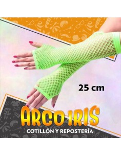 Guantes Red Largos Verde 25 Cm +3-5% Promo Por Cantidad Party Store