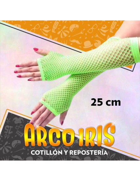 Guantes Red Largos Verde 25 Cm +3-5% Promo Por Cantidad Party Store