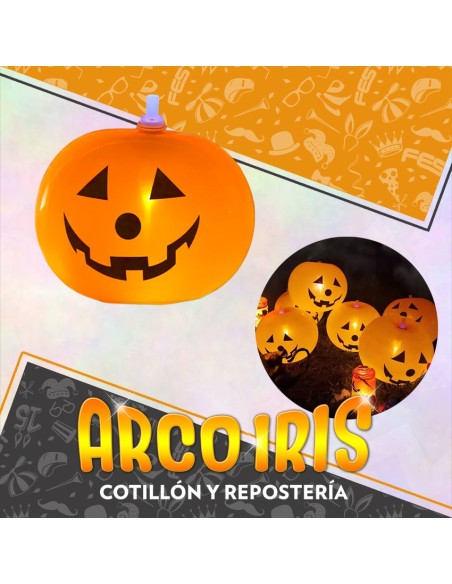 Calabaza Inflable Con Luz X 5 - Halloween Party Store