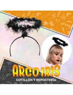 Vincha Angel Peluche Negras Party Store-plumas-