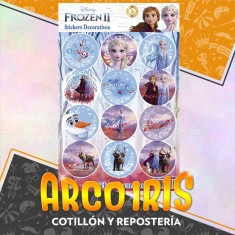 Frozen Stickers 2 X 12 - 24 Stickers Decorativos