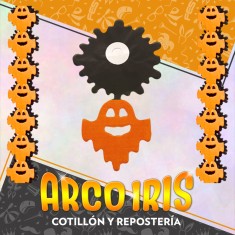 Guirnalda Vertical Fantasmitas 25cm.x 2m. Halloween Rondi