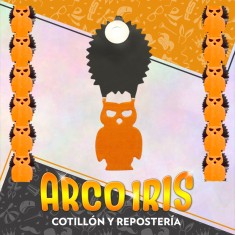 Guirnalda Vertical Buhos 25cm.x 2m. Halloween Rondi