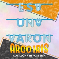 Guirnalda Banner Es Un Varon Xu - 2 Mt Party Store