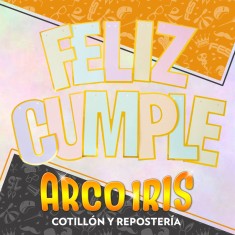 Guirnalda Feliz Cumple Pastel Xu - 110 Cm Borde Plata Party Store