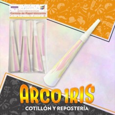 Corneta Papel Iridiscente X 6 - Party Store