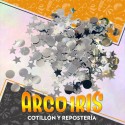 Confeti Circulos Y Estrellas Plateados X 15 Gr - Party Store