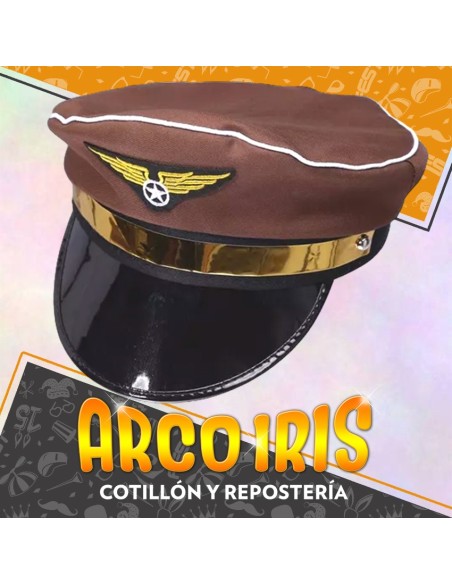 Gorro Boina Aviador Marron -comandante-party Store