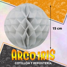 Decoracion Esfera Plateada Xu - 15 Cm Party Store