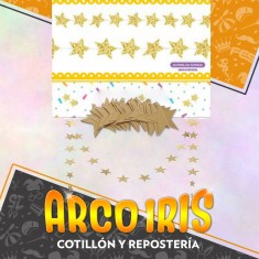 Guirnalda Estrellitas Doradas Xu - Navidad Party Store