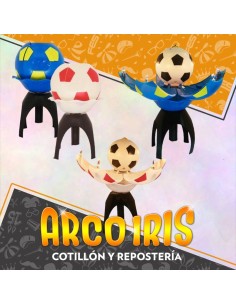 Bengala Pelota Futbol Xu - Con Musica Gigante En Caja Cristal River Boca Party Store