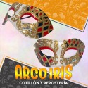 Veneciano Mascara Arlequin Xu - Antifaz Pintado Party Store