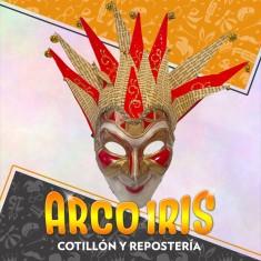 Veneciano Mascara Bufon Xu - Roja Con 10 Cascabeles Carnaval Party Store