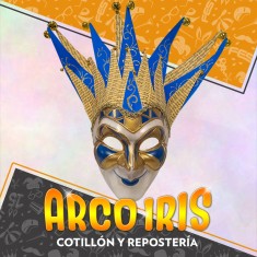 Veneciano Mascara Bufon Xu - Azul Con 10 Cascabeles Party Store