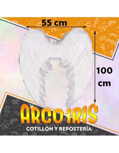Ala Grandes Blancas Arcangel 55 X 100 Cm - Plumas Party Store
