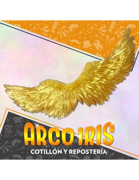 Ala Grandes Doradas Diosa 55 X 100 Cm - Plumas Angel Party Store