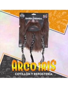 Barba Vikinga Xu - 35 Cm Con Trenzas Party Store