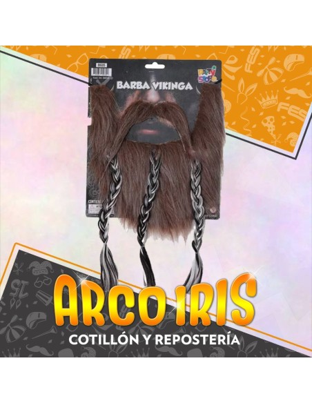 Barba Vikinga Xu - 35 Cm Con Trenzas Party Store