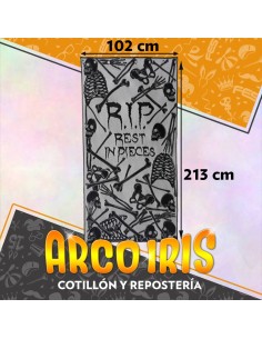 Cortina Rip 102 X 213 Cm Xu - Negro Halloween Party Store