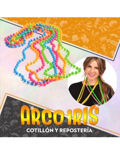 Collar Perlas Colores Pastel X 4 - Surtido Party Store