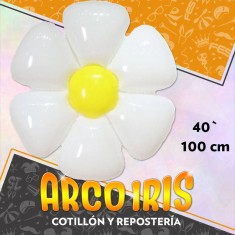 Mylar 40 Flor Margarita 100 Cm Xu Primavera Plastico