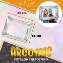 Mylar 34 Marco Selfie Metal Plata Xu - 66 X 86 Cm - Recuardo Selfi Globo Metalizado Papel Upd