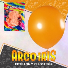 Globo Estandar 10 X 50 - Naranja +10-5% Promo Por Cantidad Globolandia Halloween