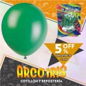 Globo Estandar 10 X 50 - Verde +10-5% Promo Por Cantidad Navidad Globolandia