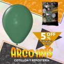 Globo Estandar 12 X 25 - Verde Oliva +10-5% Promo Por Cantidad Globolandia