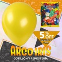 Globo Perlado 10 X 50 Amarillo +10-5% Cat2 Promo Por Cantidad Globolandia Disponible Por Color O Surtido