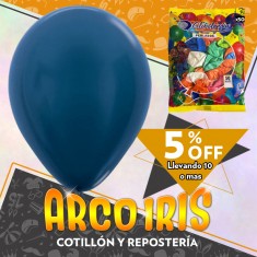 Globo Perlado 10 X 50 Azul +10-5% Promo Por Cantidad Globolandia