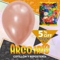 Globo Perlado 10 X 50 Rosa Gold +10-5% Promo Por Cantidad Globolandia