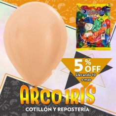 Globo Perlado 10 X 50 Salmon +10-5% Promo Por Cantidad Globolandia