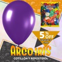 Globo Perlado 10 X 50 Violeta +10-5% Promo Por Cantidad Globolandia