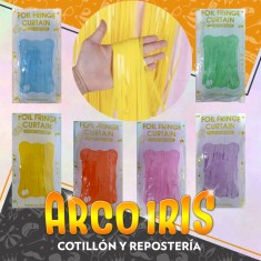 Cortina Pastel Xu +5-5% - 1 X 2 Mt Varios Colores Naranja-celeste-rosa-amarillo-lila-verde Foil Fringe Curtain China Revelaci