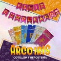 Banderin Feliz Cumpleanos Metal Importado +5-5% Holografico/gliter/metal/laser Con Stamping Promo Por Cantidad Varios Colores