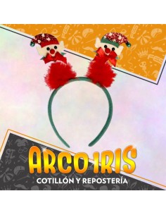 Vincha Elfos Xu - Con Peluche Y Cascabeles Navidad Party Store