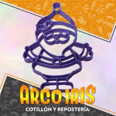 Cortante Cookies Papa Noel- Navidad Plastico Violeta