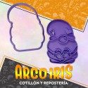 Cortante Cookies Gnomo 1-2-3 - Navidad Plastico Violeta