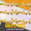 Guirnalda Bicolor Con Estrellas Dorada Xu - 1.8 Mt Adorno Navidad Party Store